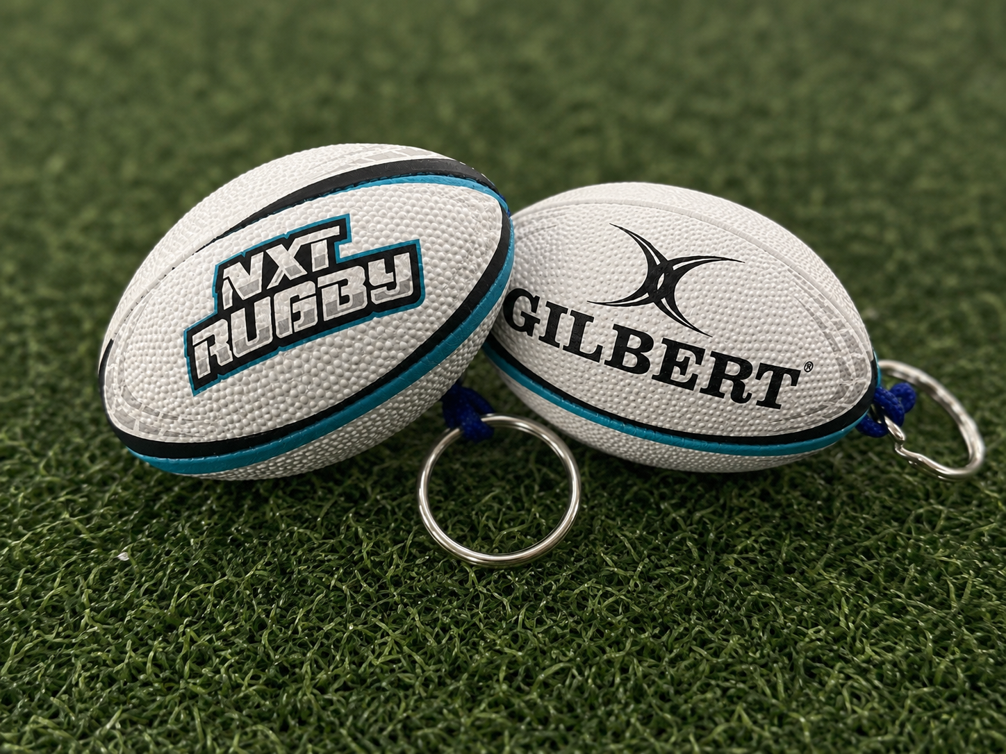Mini-rugby ball keyring