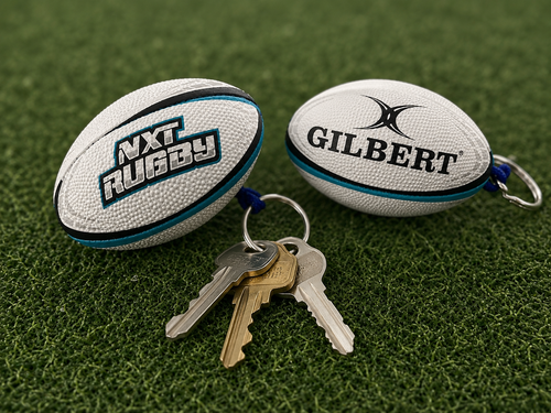 Mini-rugby ball keyring